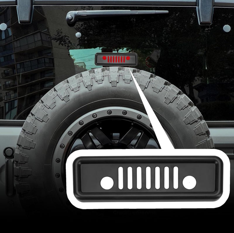 KH866 Jeep Rear Third Brake Light Cover Fit for 2007-2017 Wrangler JK JKU, High Centre Third Guard Decoration for Jeep JK Accessories, Dark Smoke Protector Trim High-Mount Grille, Automobile Tail Lamp Black - Image 5
